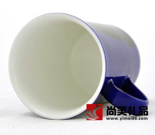 蓝色骨瓷变色杯