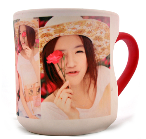 红色桃心变色杯
